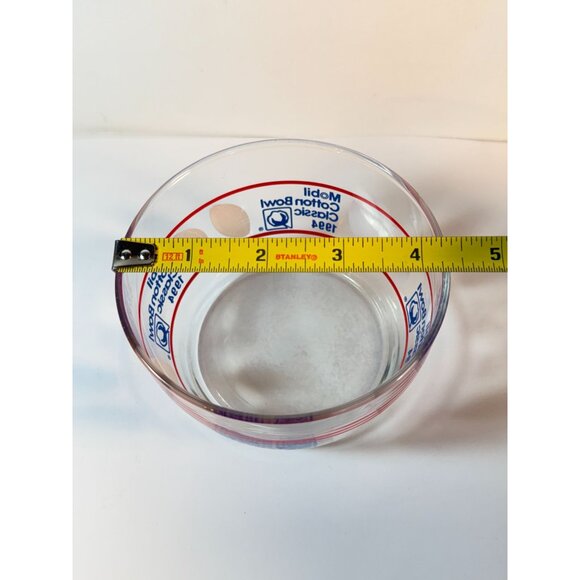 Vintage Mobil Cotton Bowl Classic 1994 Football Glass Snack Candy Cereal Bowl - Picture 5 of 8